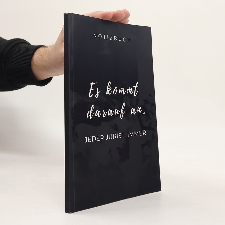 Jura-Student Buch Notizbuch Es kommt darauf an. Jeder Jurist, immer