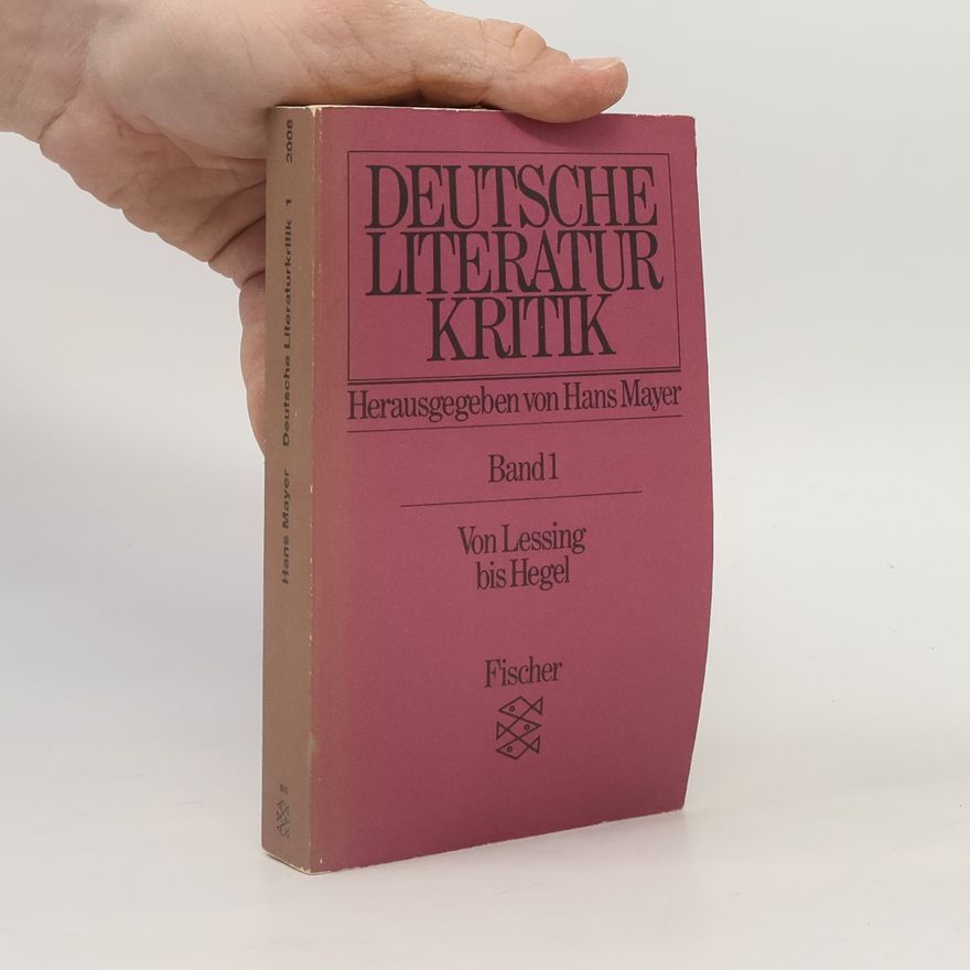Hans Mayer Deutsche Literaturkritik