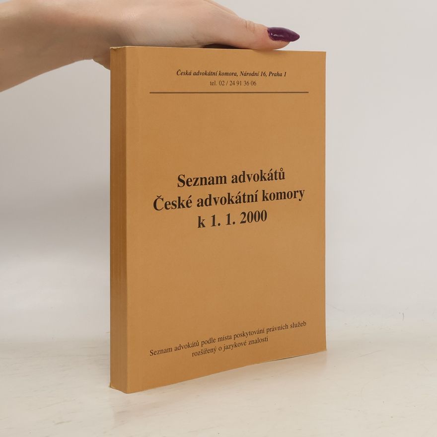 Various authors Seznam advokátů České advokátní komory k 1.1.2000