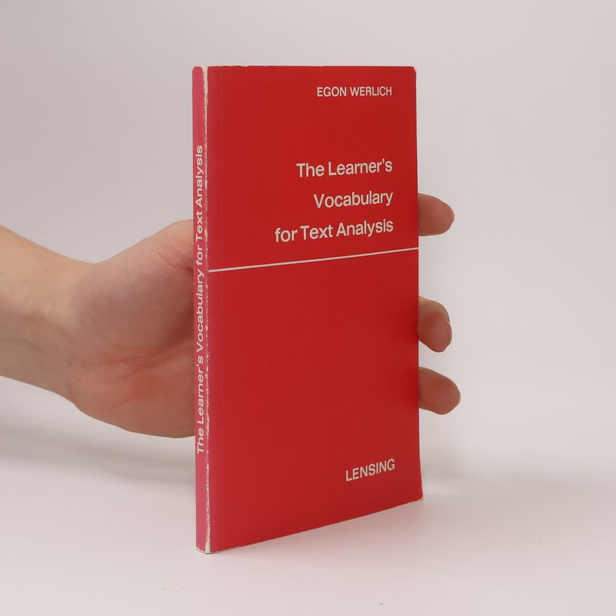 Egon Werlich The Learner's Vocabulary for Text Analysis