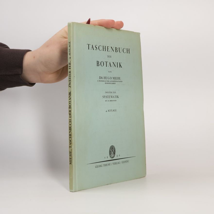 Hugo Miehe Taschenbuch Der Botanik