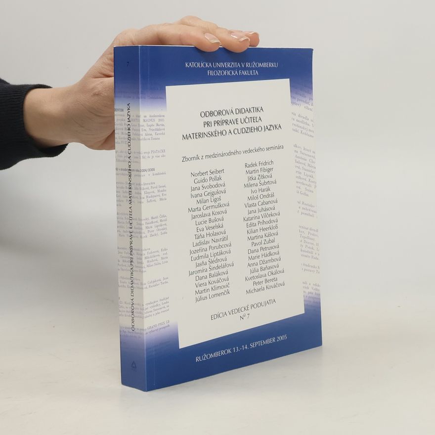 Various authors Odborová didaktika pri príprave učiteľa materinského a cudzieho jazyka