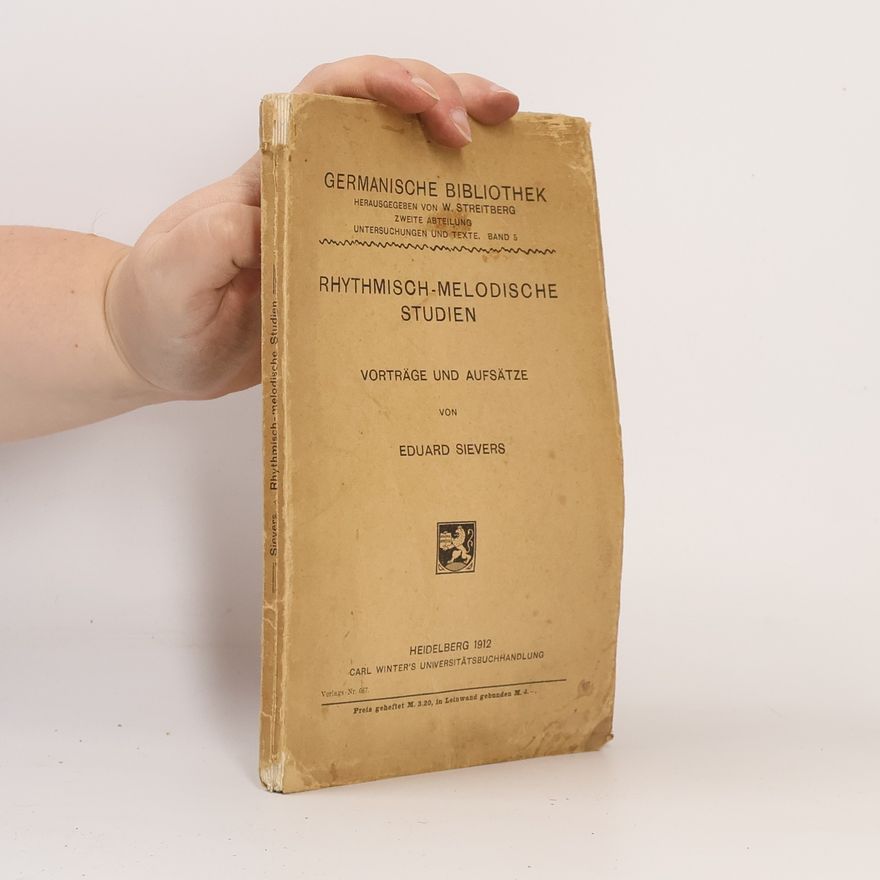 Eduard Sievers Rhythmisch-melodische Studien