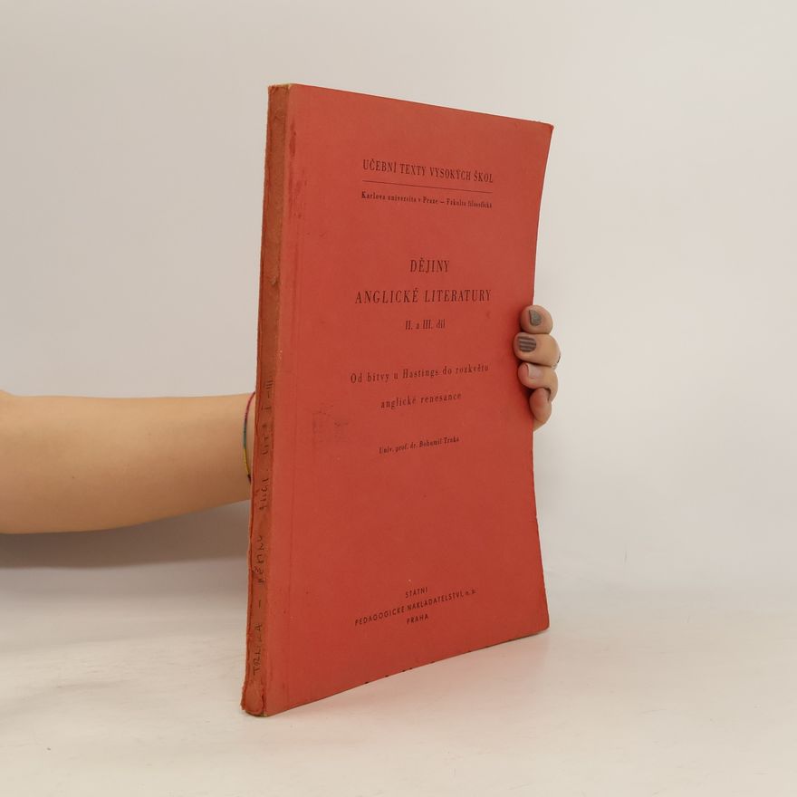Bohumil Trnka Dějiny anglické literatury II. a III. díl