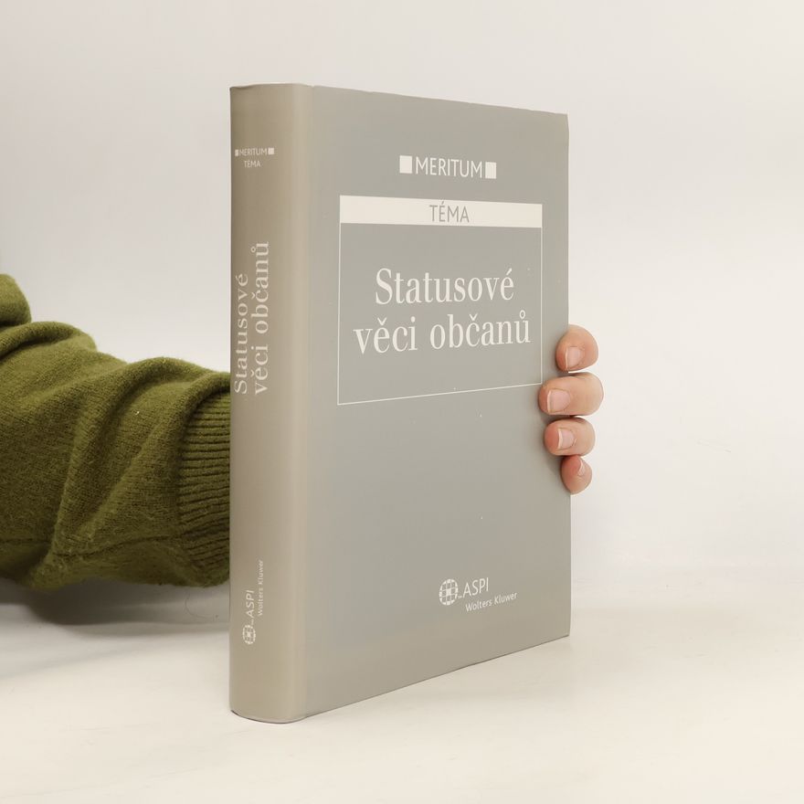 Jitka Morávková Meritum: Statusové věci občanů