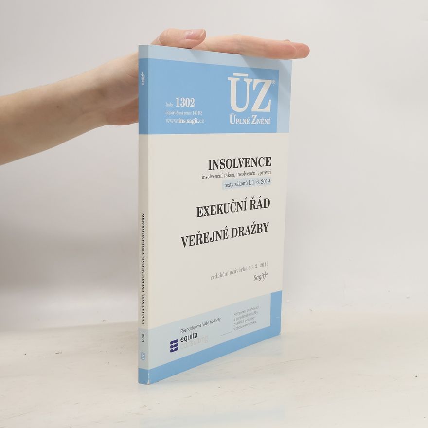 Kolektiv autorů ÚZ 1302 Insolvence, Exekuční řád, Veřejné dražby