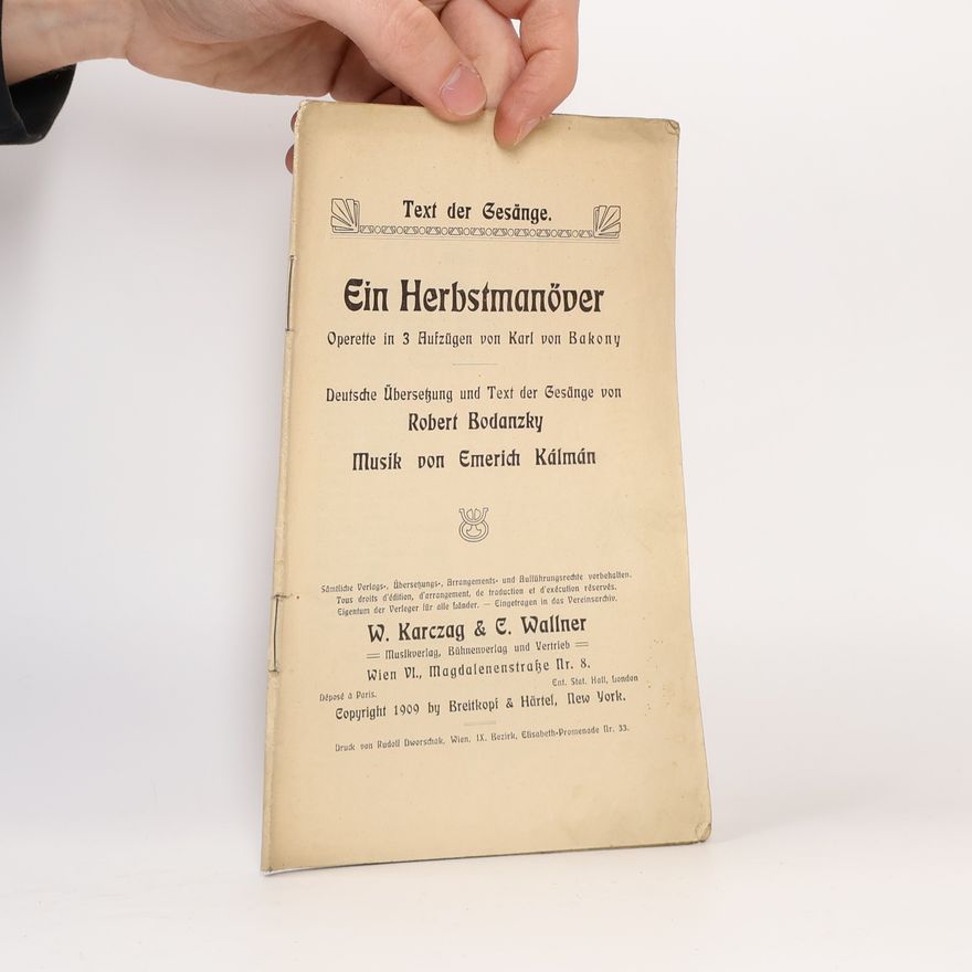 Kálmán Emerich Ein Herbstmanöver