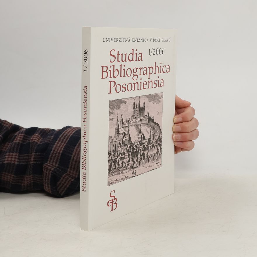 Kolektív autorov Studia Bibliographica Posoniensia
