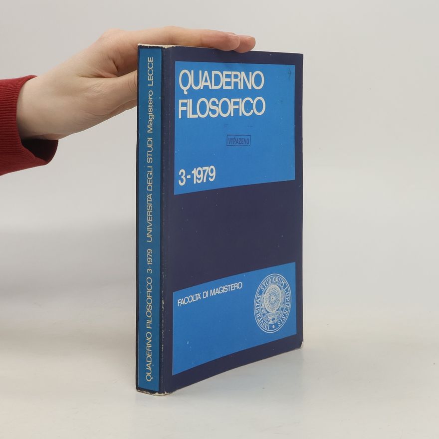 Kolektiv autorů Quaderno Filosofico 3/1979