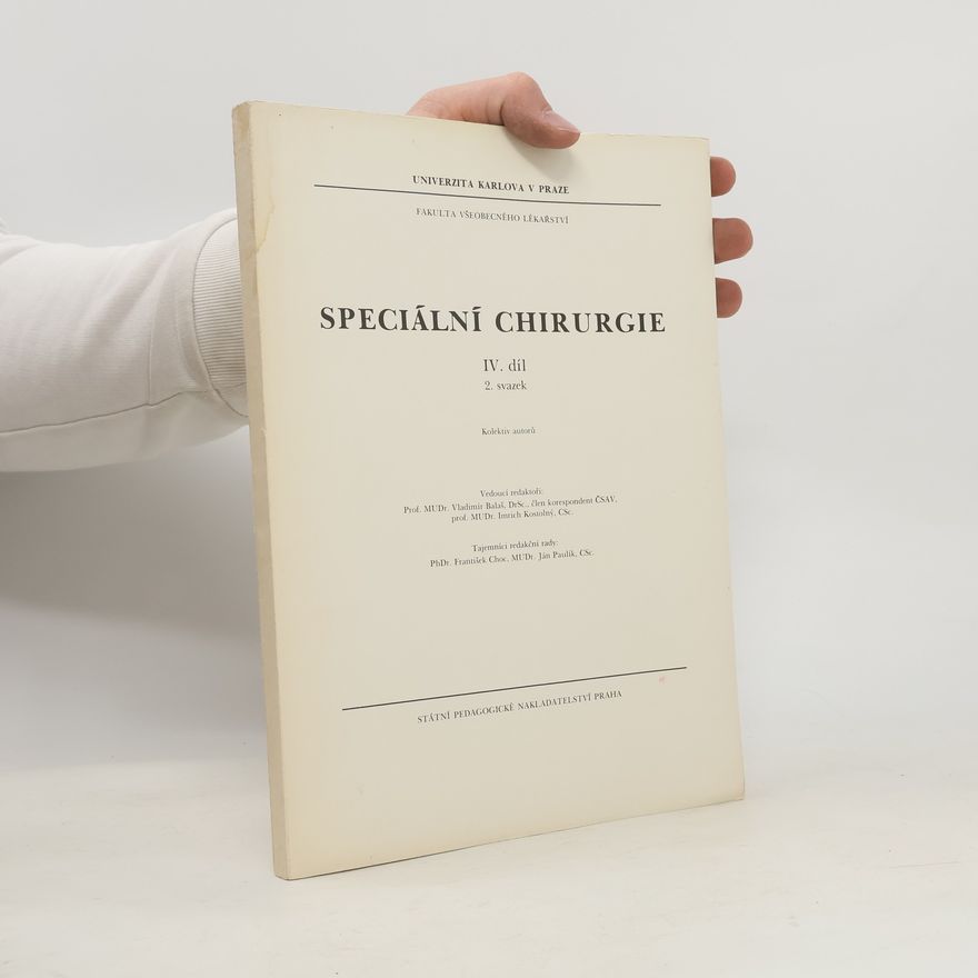 Kolektiv autorů Speciální chirurgie IV