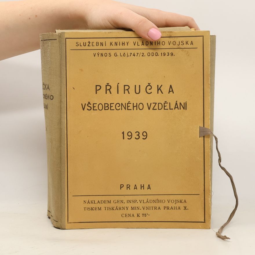 Kolektiv autorů Příručka všeobecného vzdělání 1939