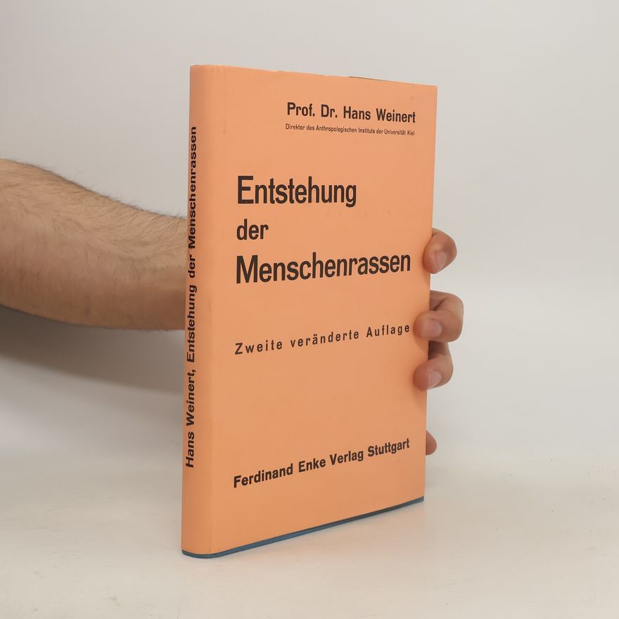 Hans Weinert Entstehung der menschenrassen