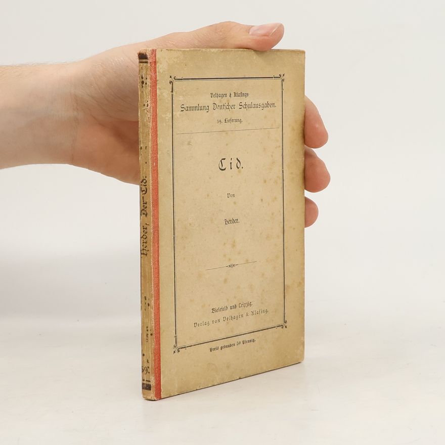 Johann Gottfried Herder Der Cid