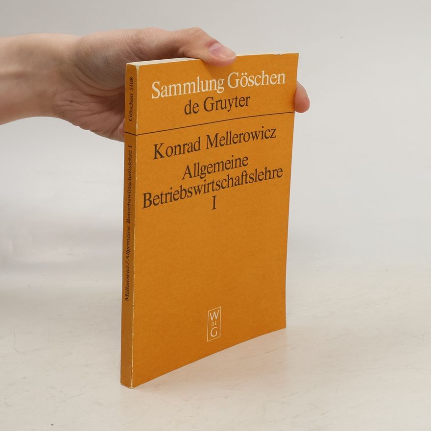 Konrad Mellerowicz Sammlung Göschen - 1: Konrad Mellerowicz