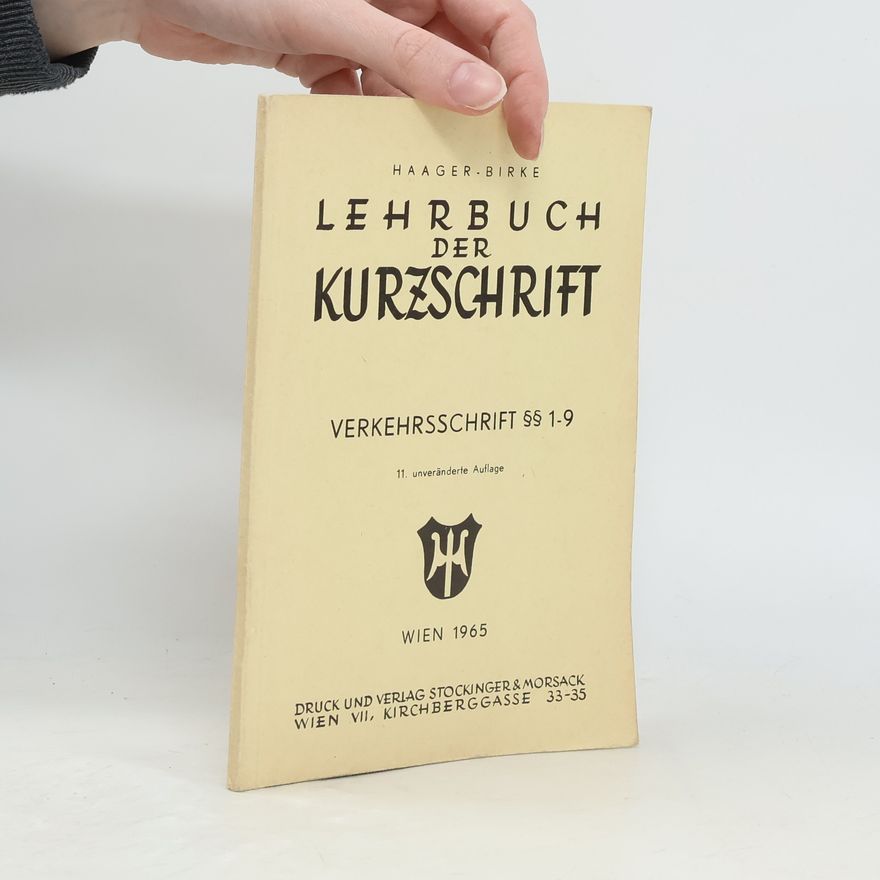 Karl Haager Lehrbuch der Kurzschrift