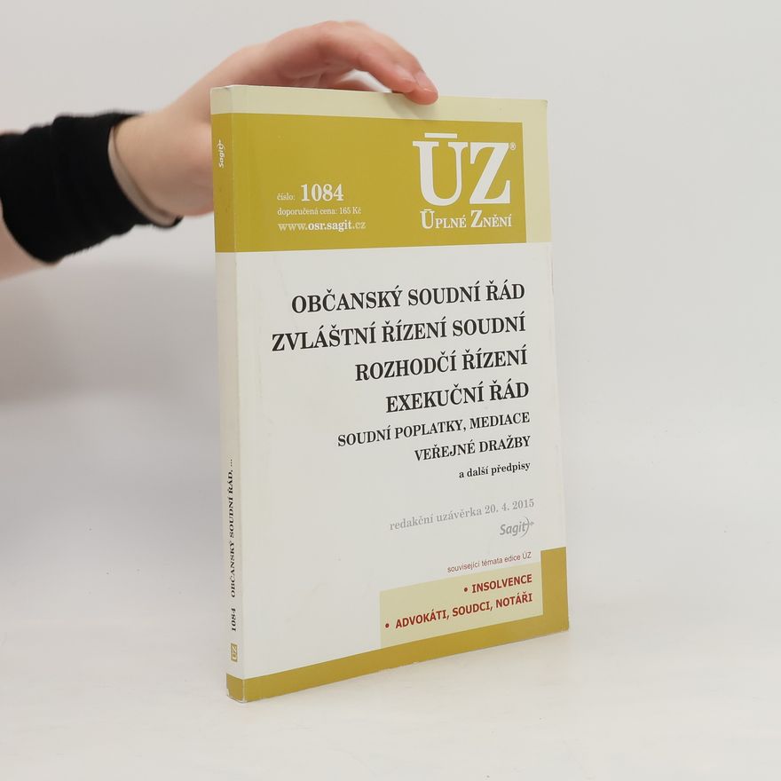 Collectif d'auteurs ÚZ č. 1084 Občanský soudní řád, rozhodčí řízení