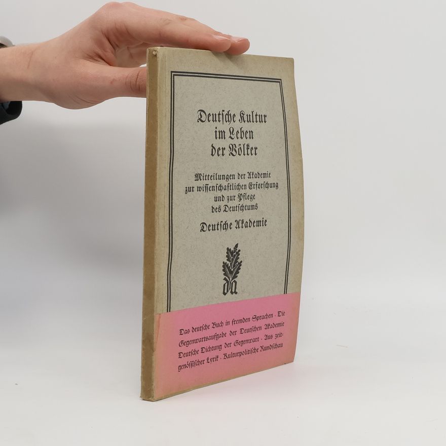 Various authors Deutsche Kultur um Leben der Völker
