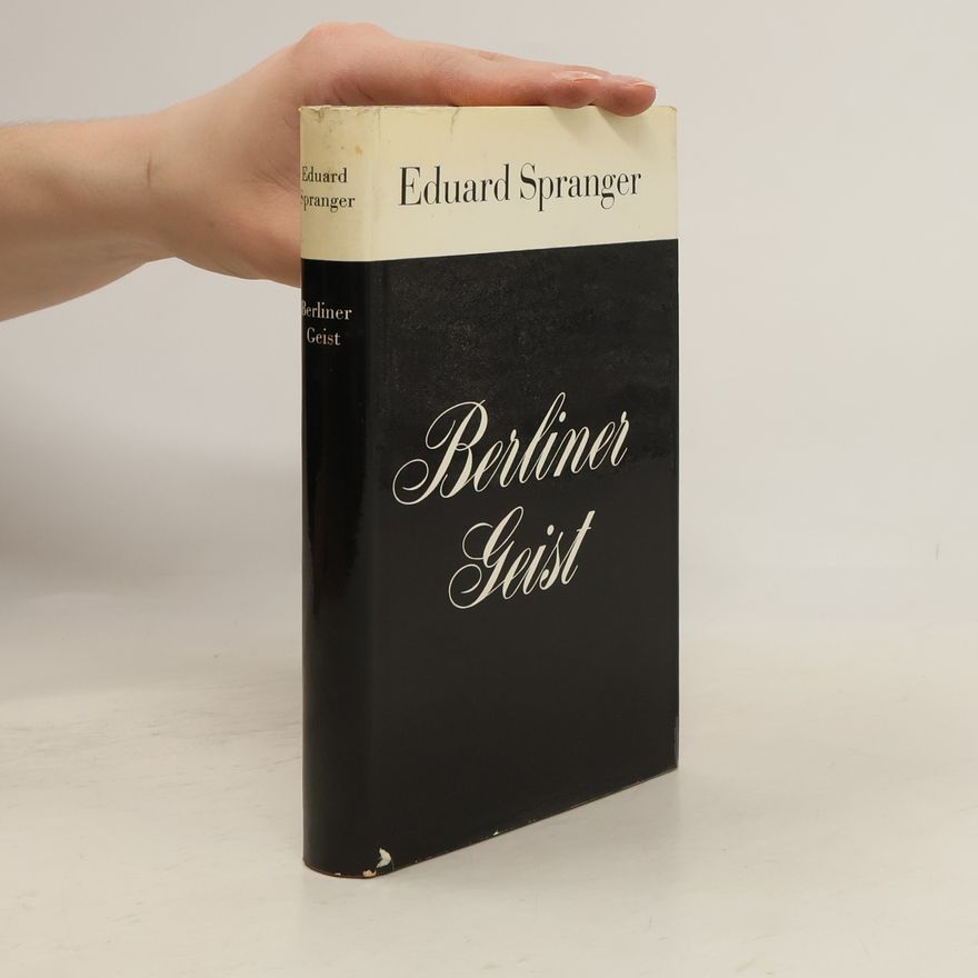 Eduard Spranger Berliner Geist