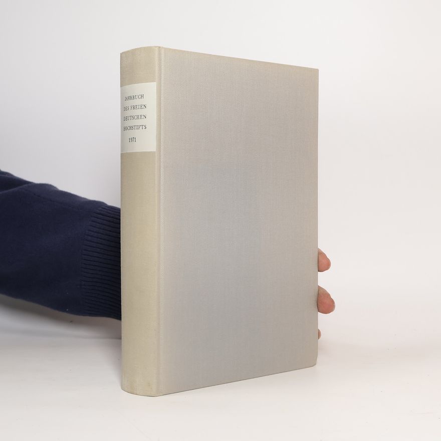 Various authors Jahrbuch des freien deutschen Hochstifts 1971