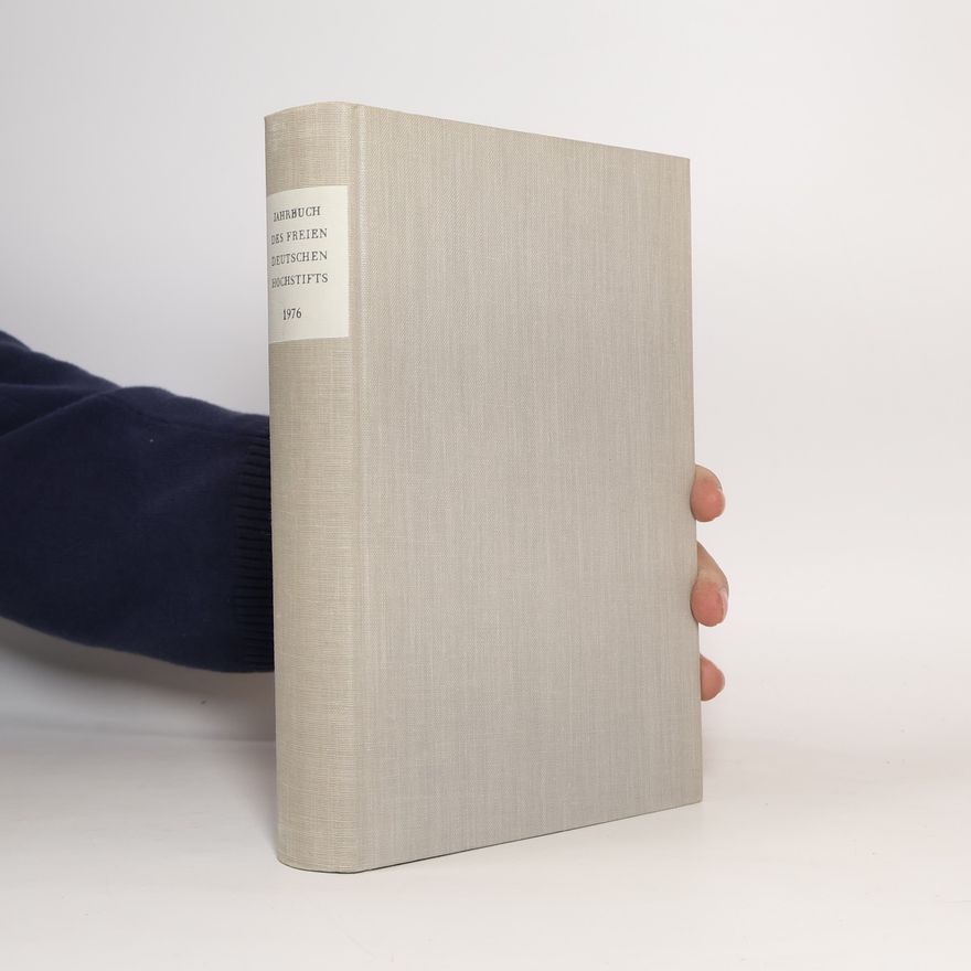 Collectif d'auteurs Jahrbuch des freien deutschen Hochstifts 1976