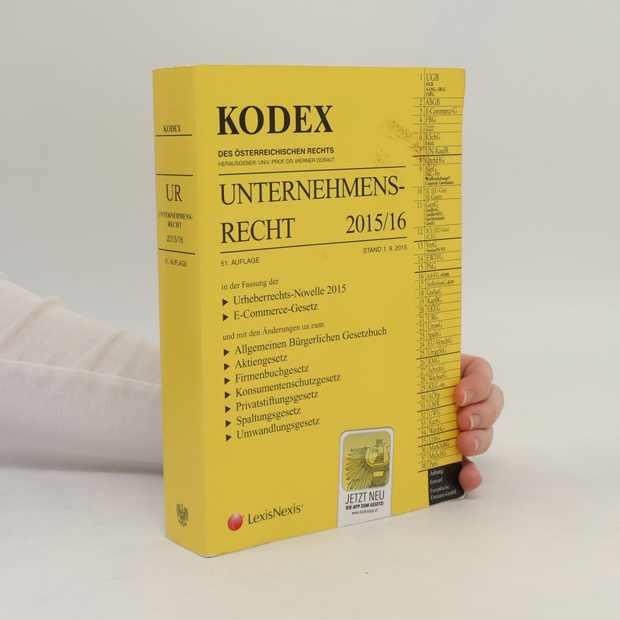 Arthur Weilinger Kodex Unternehmensrecht 2015/16