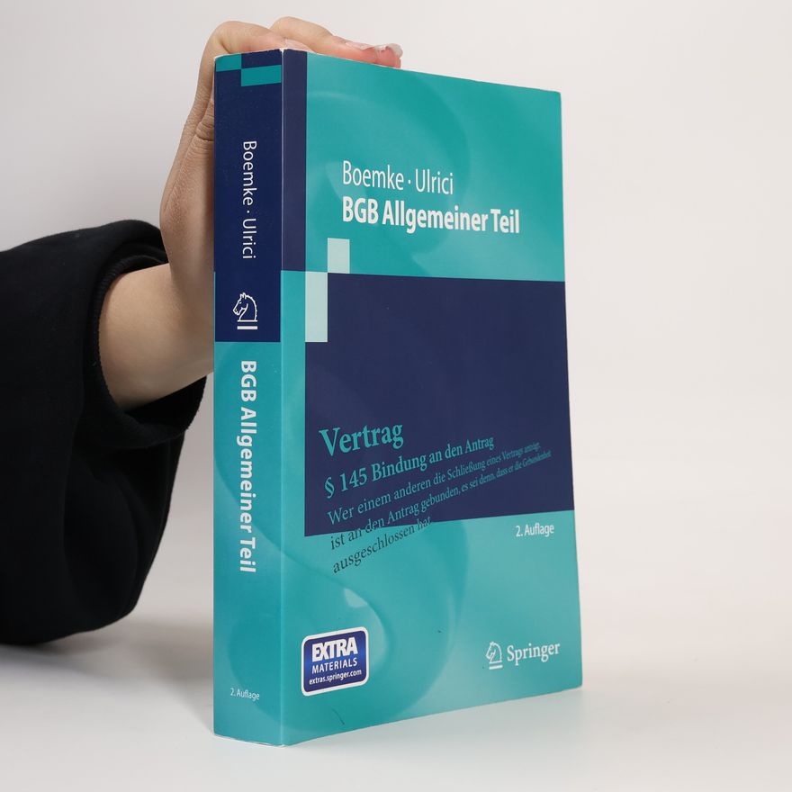 Bernhard Ulrici Springer-Lehrbuch: BGB, allgemeiner Teil - 2. Auflage