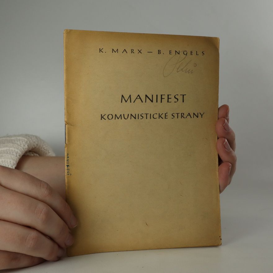 Karl Marx Manifest Komunistické strany