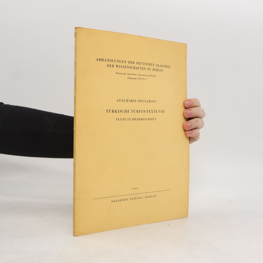 Annemarie von Gabain Türkische Turfan-texte VIII