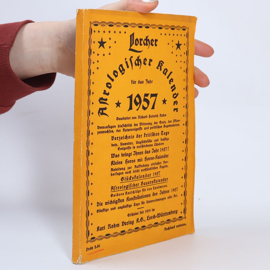 Autorenkollektiv Lorcher Astrologischer Kalender 1957