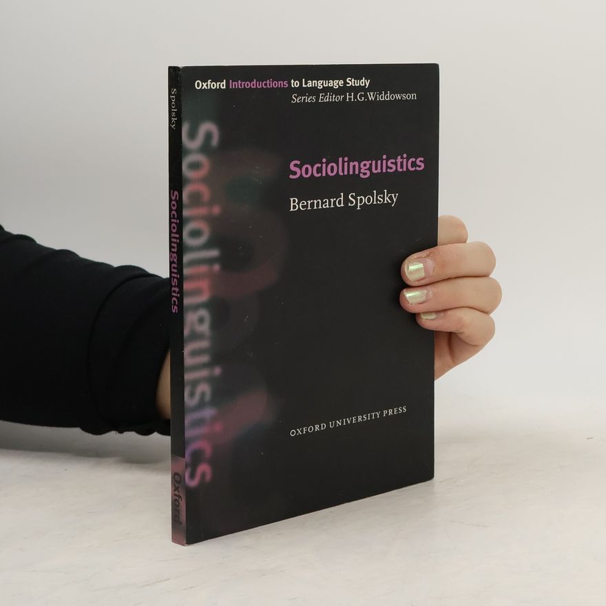 Bernard Spolsky Sociolinguistics