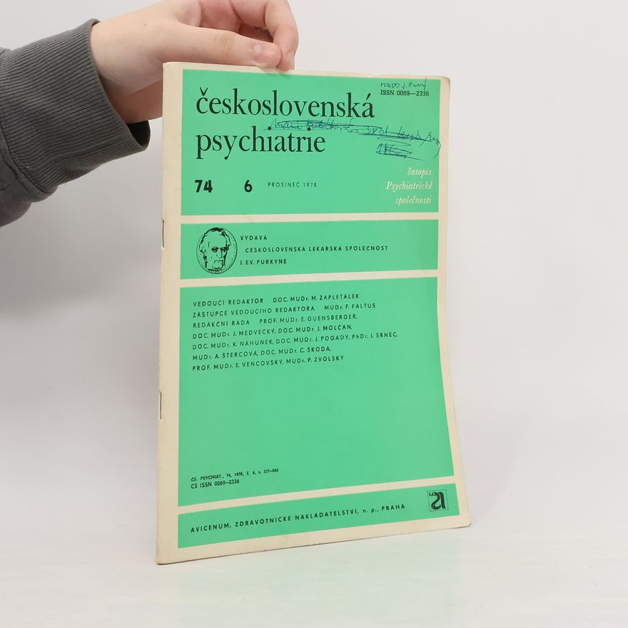 Collectif d'auteurs Československá psychiatrie prosinec/1978