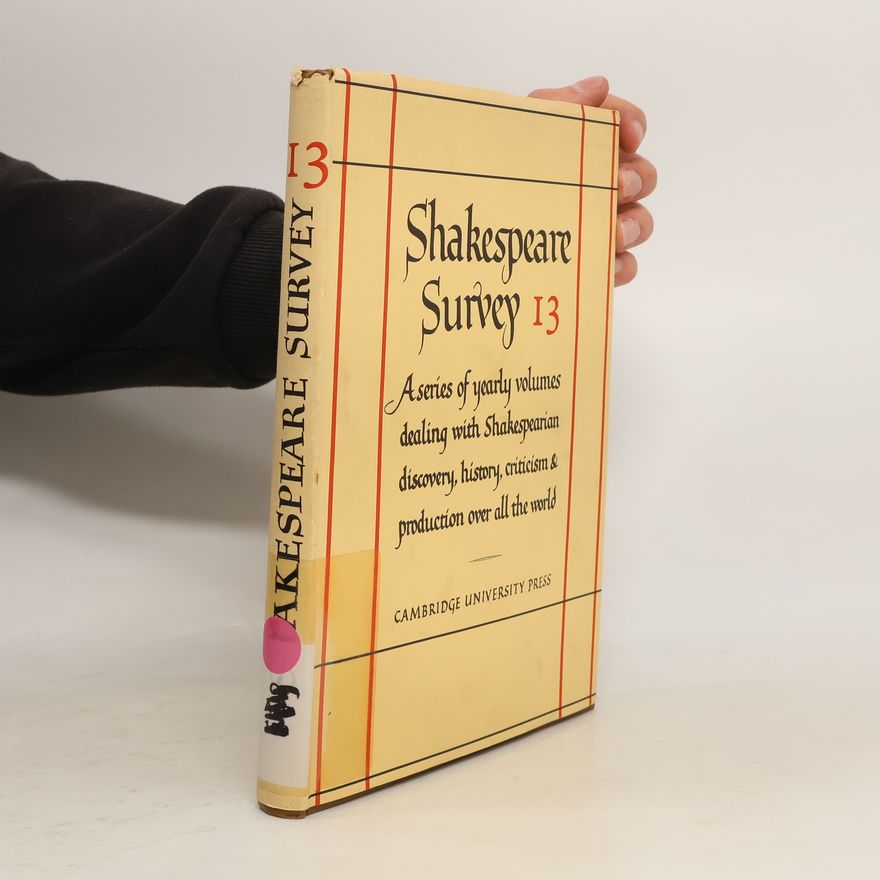 Allardyce Nicoll Shakespeare Survey 13