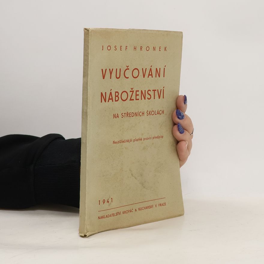Josef Hronek Vyučování náboženství na středních školách
