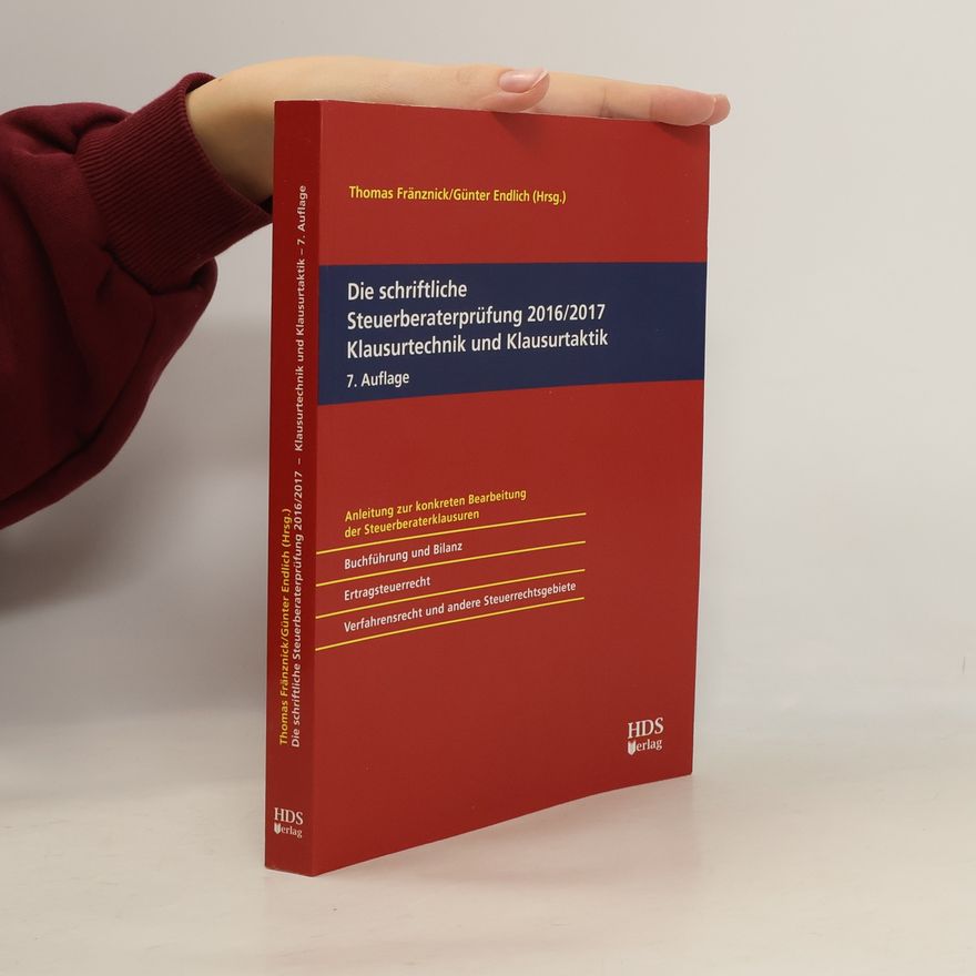 René Jacobi Die schriftliche Steuerberaterprüfung 2016/2017 Klausurtechnik und Klausurtaktik