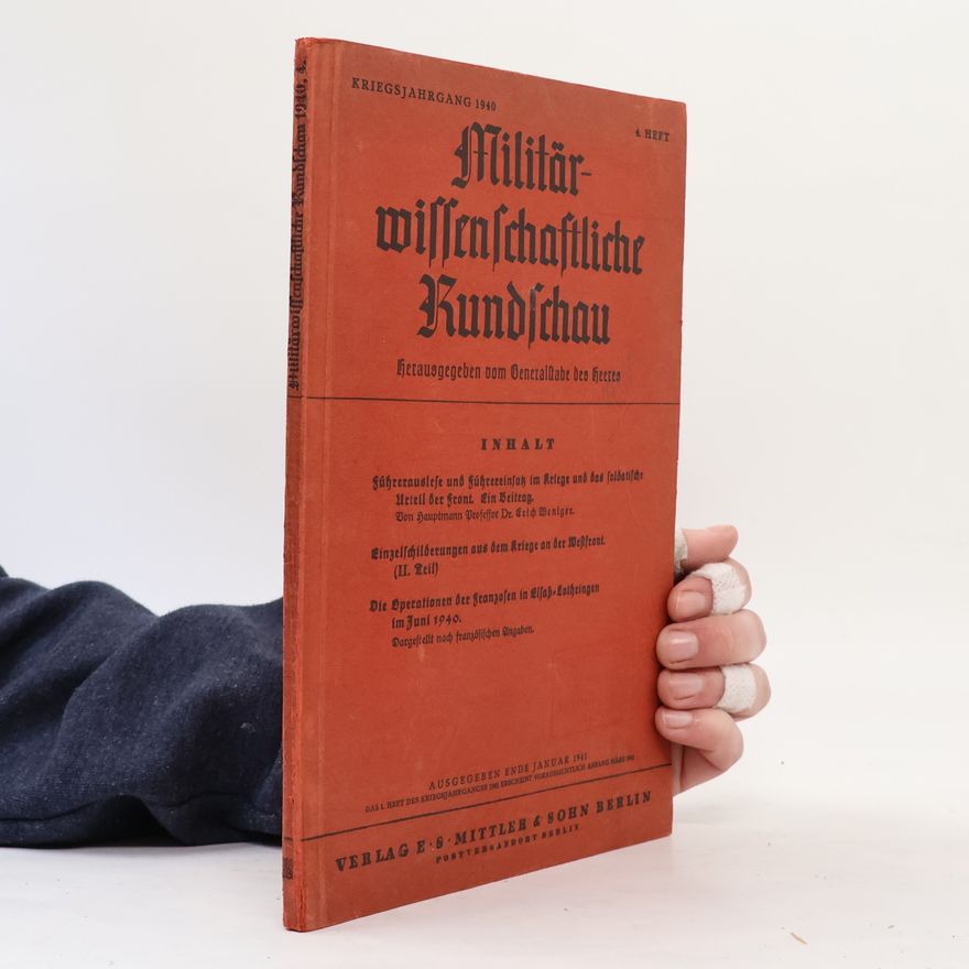 Various authors Militärwissenschaftliche Rundschau