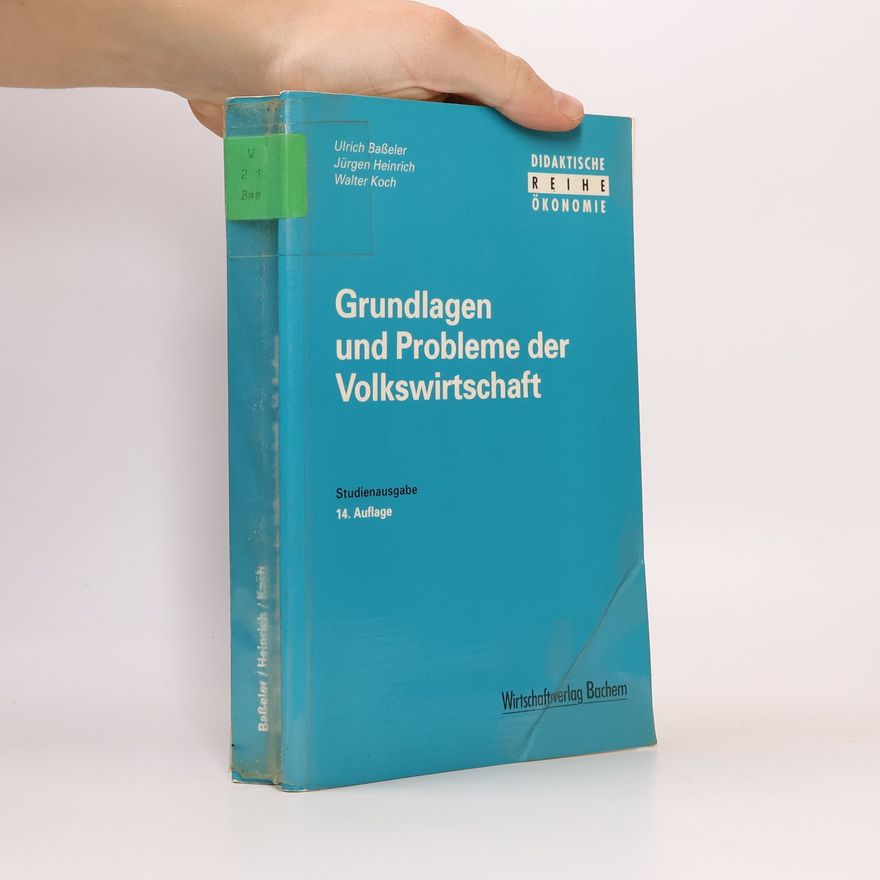 Ulrich Baßeler Grundlagen und Probleme der Volkswirtschaft