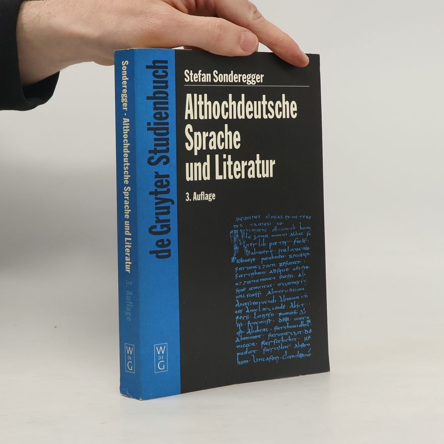 Stefan Sonderegger Althochdeutsche Sprache und Literatur