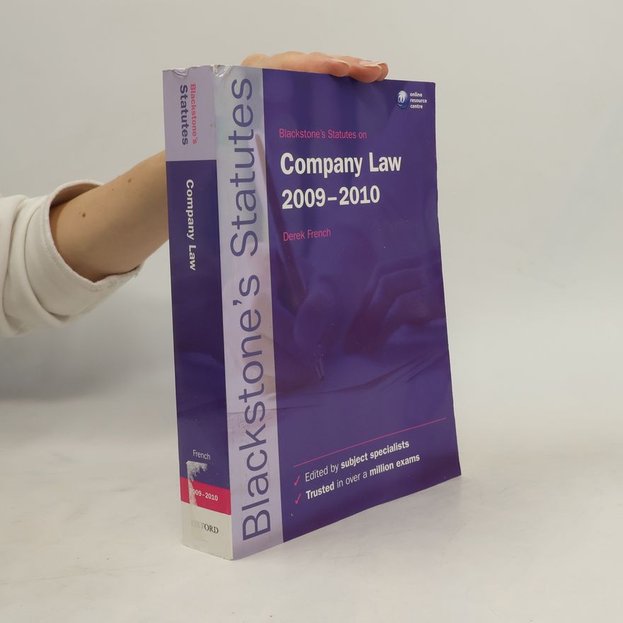 Derek French Blackstone's Statutes on Company Law 2009-2010
