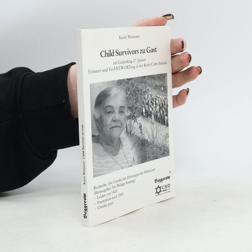Dr. Philipp Sonntag Die Unruhe der Zeitzeugen des Holocaust: Child Survivors zu Gast