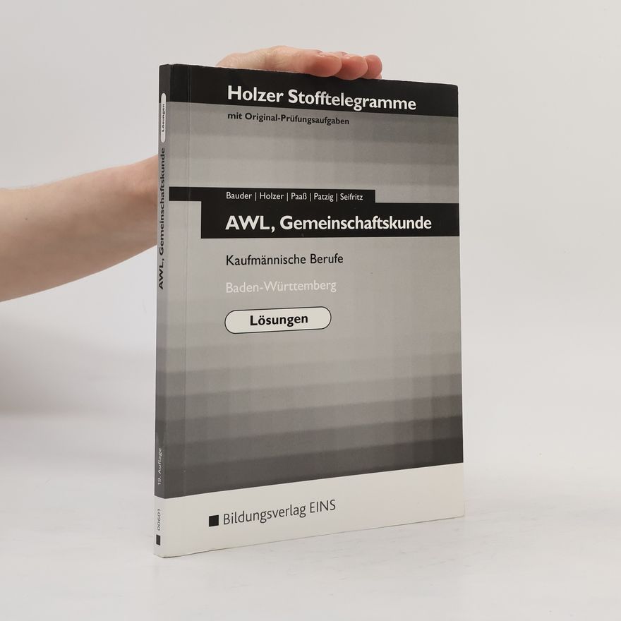 Seifritz Holzer Stofftelegramme AWL/Gemeinschaftskunde