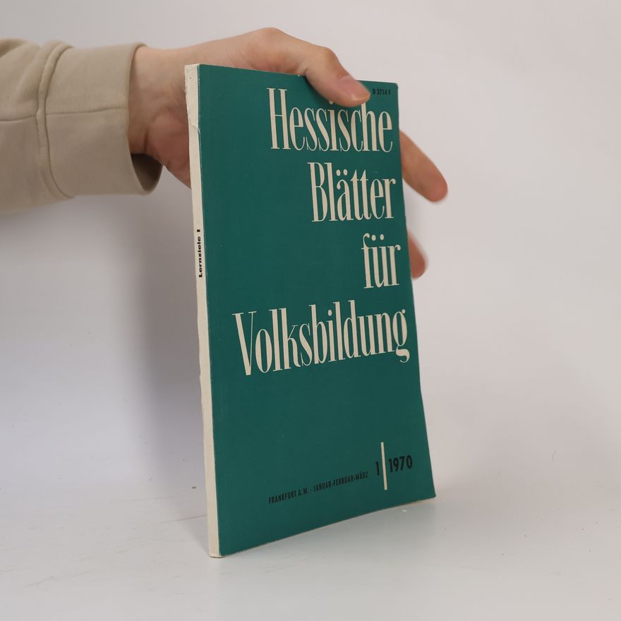Autores varios Hessische Blätter für Volksbildung 1