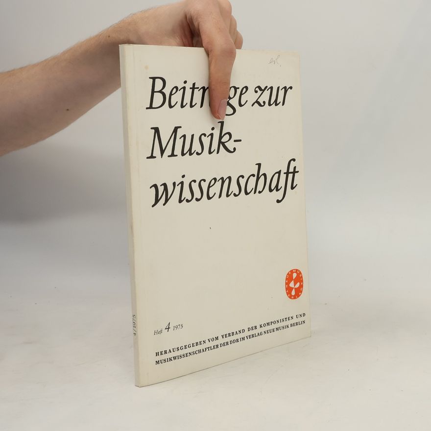 Autorenkollektiv Beiträge zur Musikwissenschaft 4/1975