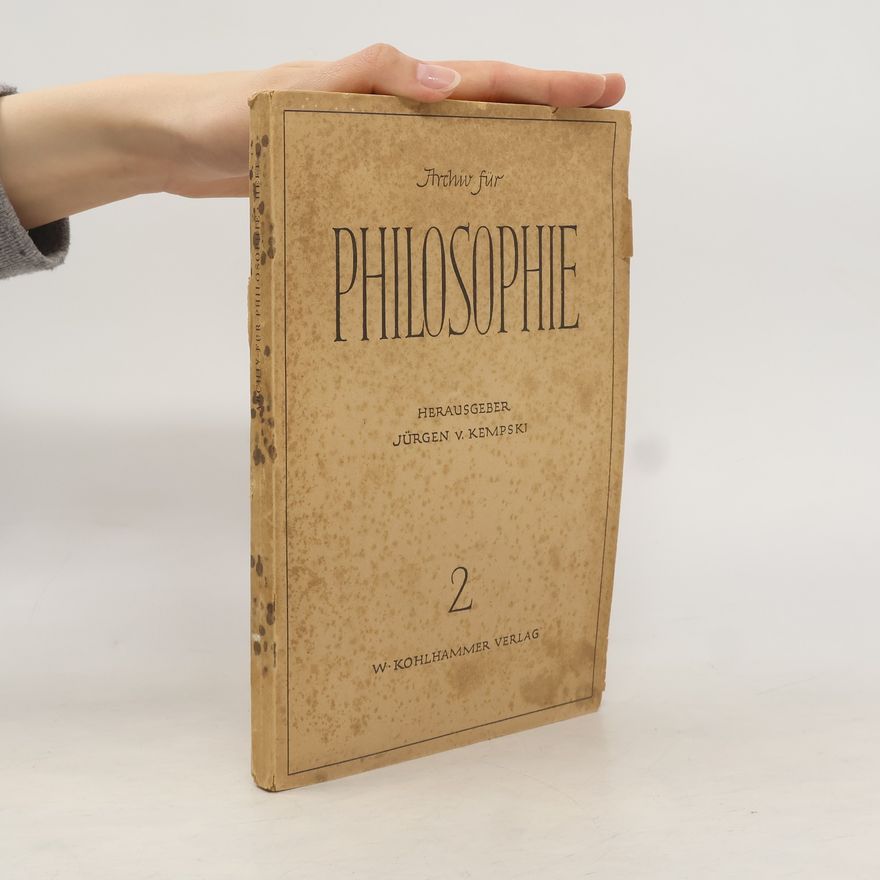 Jürgen von Kempski Archiv für Philosophie 2
