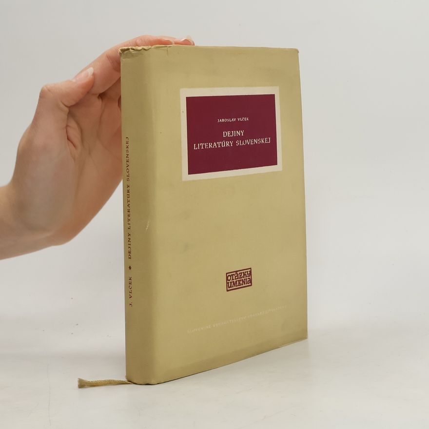 Jaroslav Vlček Dejiny literatúry slovenskej