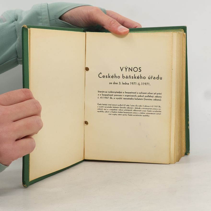 Various authors Výnos českého báňského úřadu ze dne 3. ledna 1971