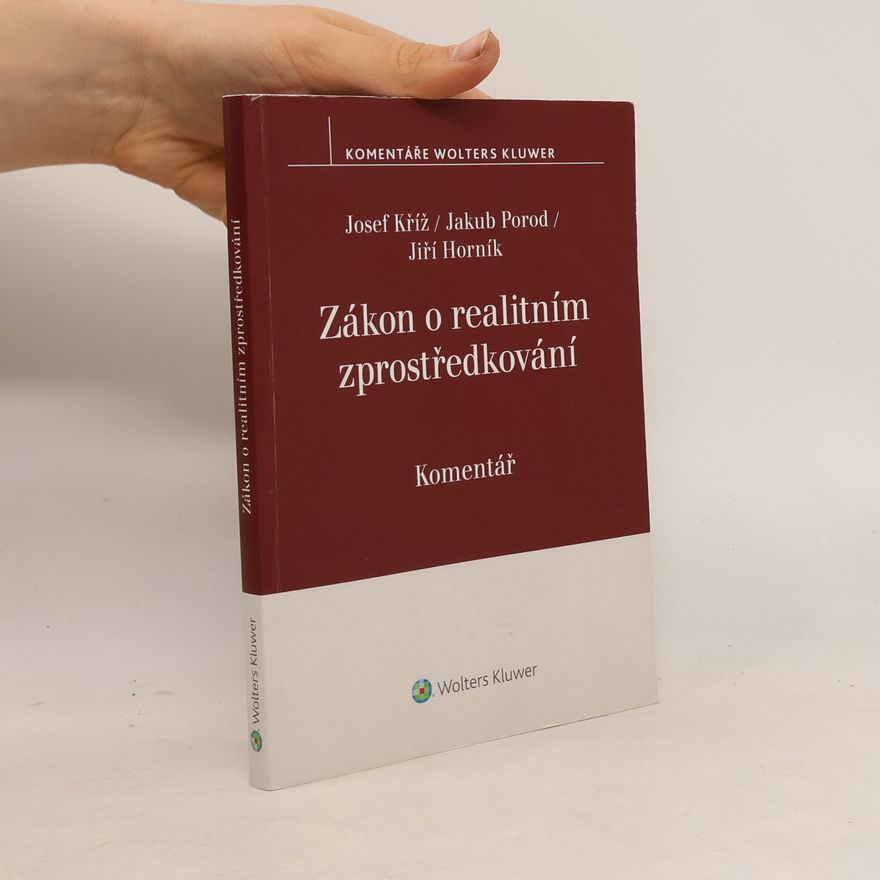 Jan Dědič Zákon o realitním zprostředkování Komentář