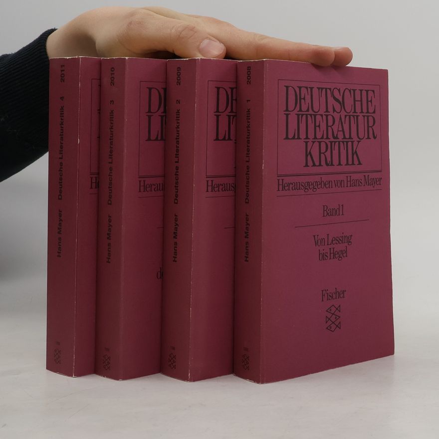 Hans Mayer Deutsche Literaturkritik 1-4