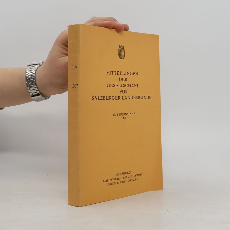 Various authors Mitteilungen der Gesellschaft für Salzburger Landeskunde