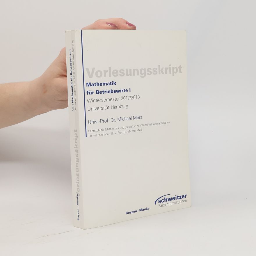 Michael Merz Mathematik für Betriebswrite I.