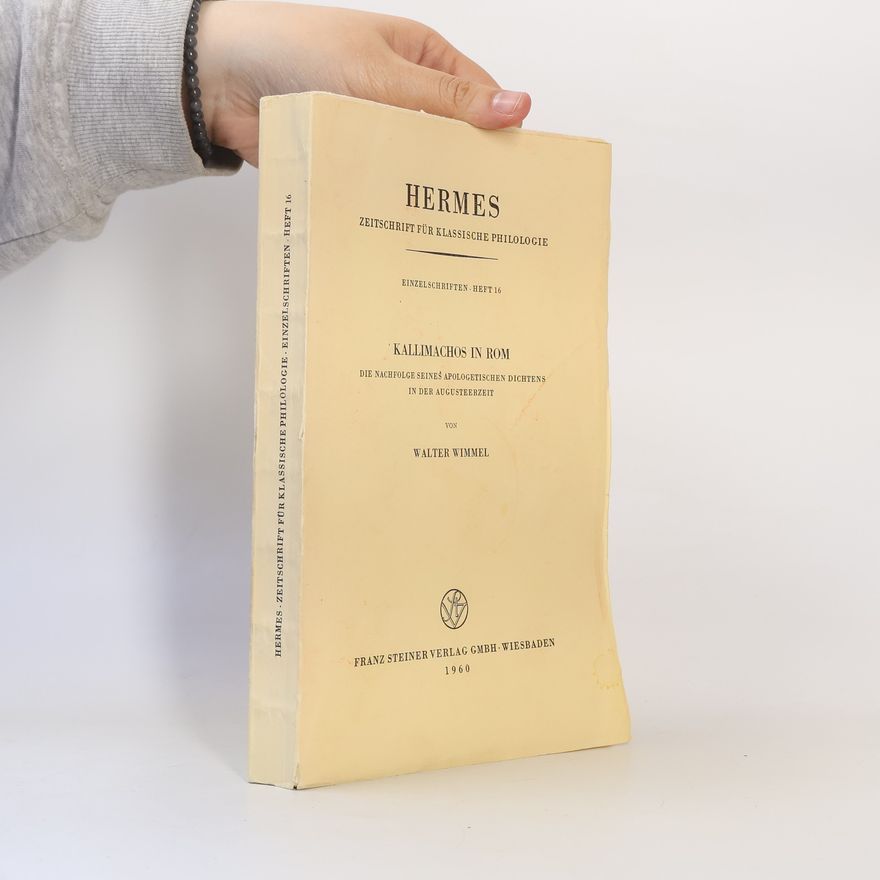 Walter Wimmer Hermes Zeitschrift für klassische Philologie Heft 16.